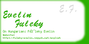 evelin fuleky business card